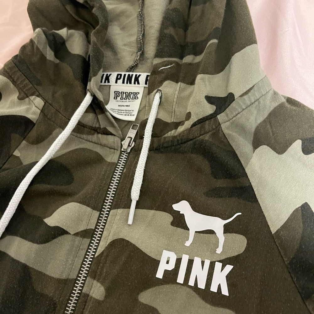 Pink Camo zip up
